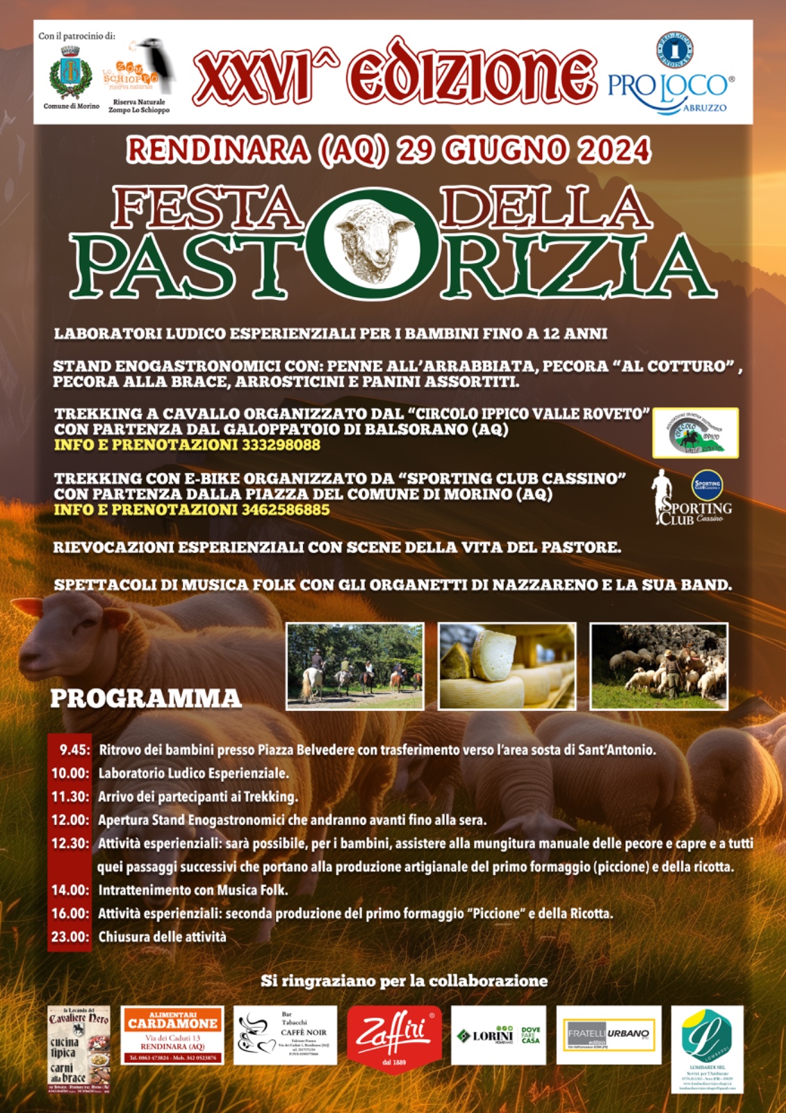Festa della pastorizia 29 giugno 2024 - Rendinara